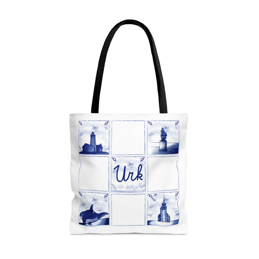 Urk Delfts Blauw Tegeltjes Tote Bag  By JDBexclusive